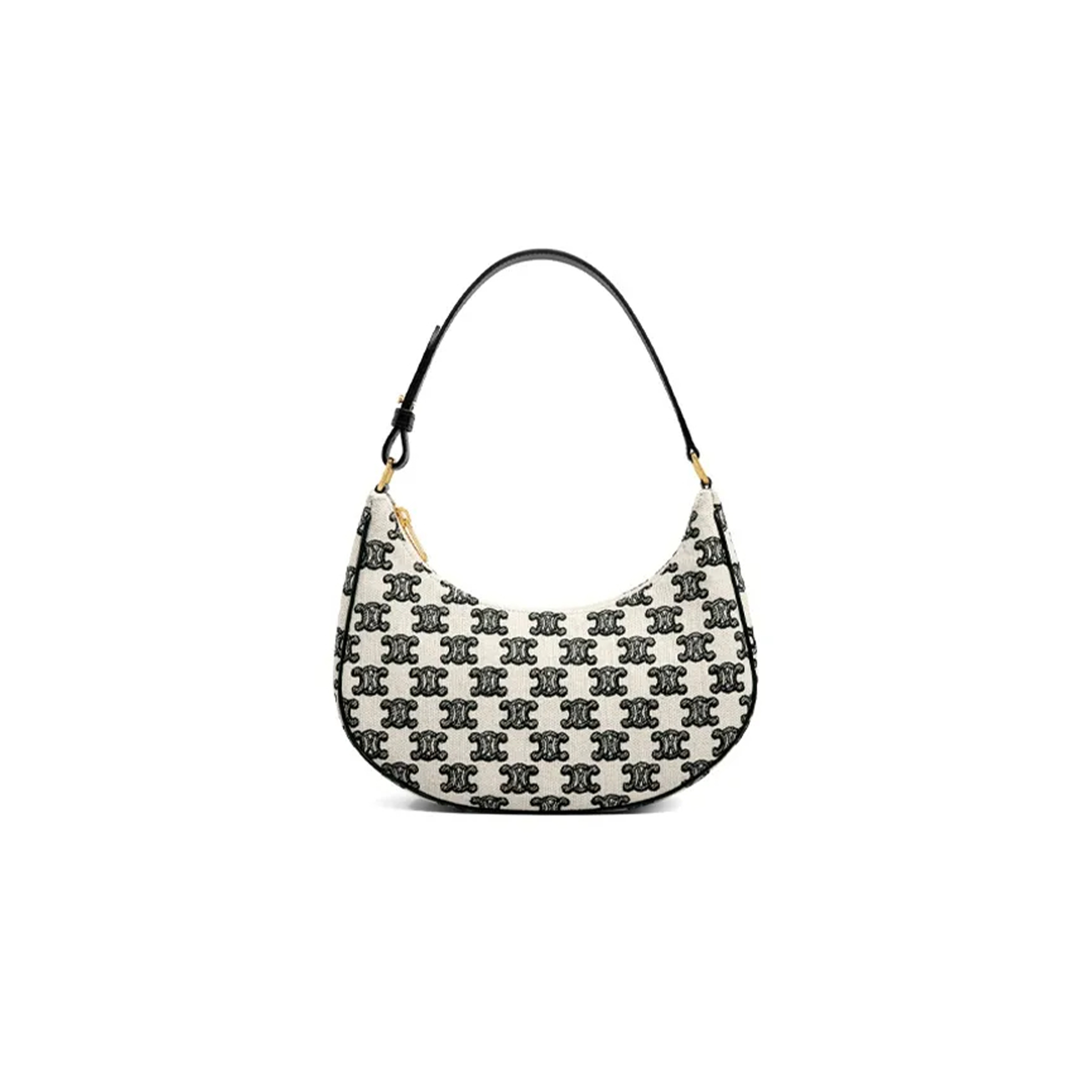 CELINE AVA BAG IN TRIOMPHE CANVAS AND CALFSKIN 193952CS8.38NO (23*14*7cm)